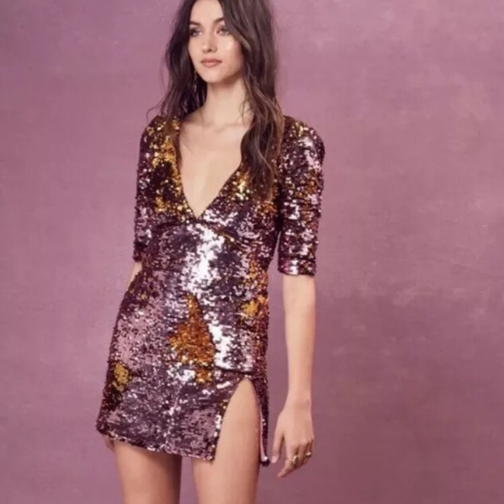 For Love and Lemons Sequined Dress XS